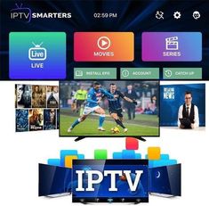 the iptv smart tv is on display