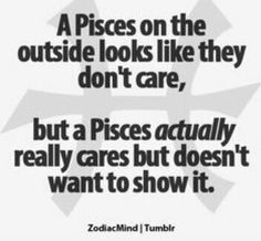 a quote about piscs on the outside looks like they don't care