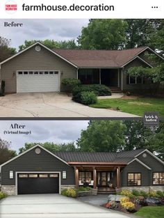 the before and after pictures of a house