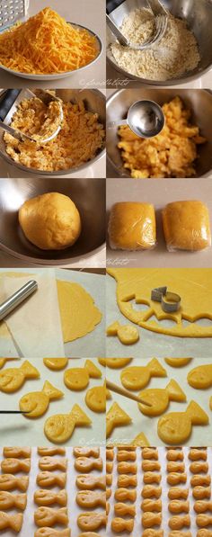 the process of making cookies is shown here