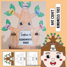 Random Acts of Kindness Activities : Hat Craft► Kindness Tree► Writing and Craft► 3 Options...(Name)...'s Kindness TreeI Can Be Kind By...Blank Template► Leaves and Heart Template► February► 11 Pages► Preschool / Kindergarten / 1st 2nd 3rd Grade► Available in PDF format► Letter size 8.5 x 11 inchesT... Random Acts Of Kindness Activities, Kindness Tree, Kindness Art, Leaves Template, Kindness Activities, Heart Template, Leaf Template, Acts Of Kindness, February 11