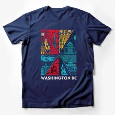 the washington d c t - shirt is shown on a white background