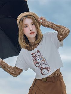 Size 			M 			L 		 		 			Full Length 			41 			43 		 		 			Sleeve Length 			8.5 			9.5 		 		 			Bust 			100 			110 		 		 			Shoulders 			56 			58 Punk Style Short Sleeve Tops For Fall, Fall Punk Short Sleeve Tops, Spring Punk Style Fitted T-shirt, Spring Punk Fitted T-shirt, Steampunk Fashion Female, Steampunk Cat, Steampunk Fashion, Cat Print, Print T Shirt