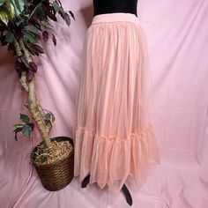 Nwt Deadstock Maxi Tulle Skirt (Fully Lined) 10/10 Condition Brand: Fabrik Size: Fits Like A Small (Marked Medium) 14”-15.5” Waist Flat Message For Measurements! (Ignore) Bin: (Item May Be Pinned To Fit A Size Small Mannequin) Follow Me On Ig Fantasy.Maya Free Kawaii Sticker With Every Order Check Profile For Bundle Info! 1 Day Handling Time I Try My Best To Make Sure Everything Is In Great Shape, However I Am Human And Can Miss Flaws. Most Things Are Used & Thrifted , That’s The Risk Of Buying Secondhand #Y2k #Vintage #Princess #Cottagecore #Coquette Non-stretch Tiered Skirt For Party, Non-stretch Tiered Party Skirt, Spring Flared Stretch Petticoat, Spring Stretch Flared Petticoat, Stretch Pleated Petticoat, Stretch Tiered Pleated Petticoat, Stretch Pleated Tiered Petticoat, Spring Party Skirted Petticoat, Casual Tulle Maxi Skirt For Spring