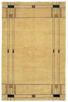 MISSION CORNSILK Product Tufenkian Artisan Carpets Craftsman Rugs, Rug Studio, Border Rugs, Prairie Style, Rug Gallery, Mission Style, Craftsman Style, Art Deco Inspired, Geometric Rug