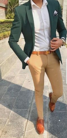 Man Blezars, Mens Blezars, March Wedding Guest Outfit Men, Mens Green Sport Coat Outfit, Wedding Dressing For Men, Blezars For Men Casual, Nice Suits For Men, Blazer Ideas For Men, Outfit Elegante Hombre