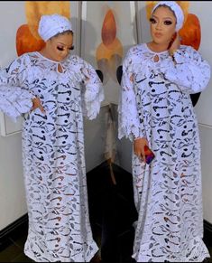 White boubou lace White Lace Gown Styles Nigerian, Dry Lace Gown Styles Nigerian, White Boubou, Lace Boubou Styles For Women, Bubu Gown Styles Lace, Kaftan Lace, Cord Lace Styles, Boubou Gown, Lace Caftan