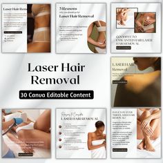 Laser Hair Removal Templates Posts, Skin Clinic, Laser Technician Posts, Social media Templates, Editable Canva Posts, Laser Hair Clinic You no longer have to feel super frustrated while trying to search for the perfect templates. Introducing 30 Laser Hair Removal Templates that have been designed by professionals and are made specifically for your needs in your industry. Do you need a quick, hassle-free way to promote your laser hair removal business? These 30 templates can be edited with Canva and are created by experts in the industry. You can use them to make eye-catching social media posts, Laser Hair Removal Benefits posts, advertisements, tips, and much more. ★ TEMPLATE CONTENT INCLUDES ★ - Laser Hair Removal Benefits - Reasons to Consider Laser Hair Removal  - Laser Hair Reduction Laser Hair Removal Checklist, Laser Hair Removal Price, Laser Hair Removal Sideburns, Sev Laser Hair Removal, Carrie Berk Laser Hair Removal, Laser Hair Removal Appointment, Laser Hair Removal Slogans, Post Laser Hair Removal Skin Care, Laser Hair Removal Marketing Ads