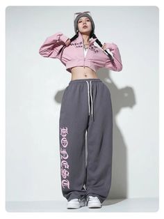 Age : 18-24

Pant Style : Wide Leg

Front Style : Flat

Waist Type : High

Pattern Type : Letter

Decoration : Pattern

Closure Type : Elastic Waist

Fabric Type : Broadcloth

Fit Type : Loose

Style : Hip Hop

Length : Full Length

Material :Cotton,Polyester

Gender : Women

Elasticity : Slight Strech

 
1Measurement In CM



	
		
			
			size

			
			
			Waist(cm)

			
			
			Hips (cm)

			
			
			Pant Length(cm)

			
		
		
			
			S

			
			
			Elastic

			
			
			104

			
			
			98 Y2k Streetwear Pants With Letter Print, Y2k Letter Print Pants For Streetwear, Hip Hop Pink Bottoms For Streetwear, Pink Hip Hop Bottoms For Streetwear, Pink Letter Print Bottoms For Streetwear, Baggy Pink Hip Hop Pants, Pink Baggy Hip Hop Pants, Y2k Style Cotton Sweatpants For Streetwear, Pink Joggers For Streetwear