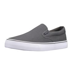 PRICES MAY VARY. Cushioned Insole for added comfort Canvas Upper Vulcanized rubber outsole Classic slip-on style with side gore panels that stretch for easy on/off Breathable lining with a padded collar for a comfortable fit Casual Sneakers For Men, Men Footwear, Mens Slip On Shoes, Mens Walking Shoes, Mens Canvas Shoes, Trainers Fashion, Sneakers For Men, Classic Casual, Athletic Fashion