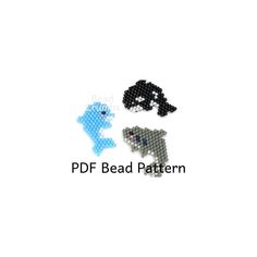 three different bead patterns on a white background with the words pdf bead pattern