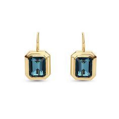 7.29 Cts LBT Colored Doublet Quartz Earring in Brass Modern Octagon Earrings For Formal Occasions, Modern Emerald Cut Gemstone Earrings, Octagon Yellow Gold Jewelry With Gemstone Accents, Modern Yellow Gold Emerald Cut Earrings, Luxury Octagon Gemstone Earrings, Elegant Octagon Gemstone Earrings, Classic Octagon Gemstone Earrings, Octagon Gemstone Earrings For Anniversary, Classic Faceted Octagon Jewelry