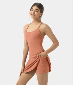 Discover Women’s Softlyzero™ Plush Backless Active Dress at Halara, Crowd-Approved Affordable Choices Made For What Moves You. Workout Dress, Active Dress, Everyday Workout, Golf Dresses, Bleach Wash, Everyday Dresses, One Piece Dress, Active Wear For Women, Flare Dress