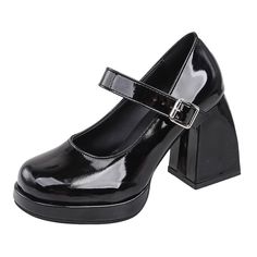 SPECIFICATIONSBrand Name: LucyeverOrigin: Mainland ChinaUpper Material: PUToe Shape: round toeWith Platforms: YesPlatform Height: 0-3cmHeel Height: High (5cm-8cm)Heel Type: Square heelPump Type: Mary JanesStyle: FashionFashion Element: BuckleSeason: Spring/AutumnOutsole Material: Rubberis_handmade: YesPattern Type: SolidInsole Material: PUOccasion: Office & CareerModel Number: L3276Gender: WOMENFit: Fits true to size, take your normal sizeLining Material: NONEClosure Type: Buckle StrapItem Type: Retro Black Heels For Fall, Trendy Black Heels For Business, Trendy Black Business Heels, Leather Closed Toe Heels For Concert, Square Heels, Mary Jane Shoes Womens, Thick Heel, Mary Jane Heels, Jane Shoes