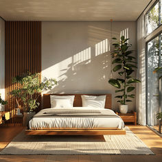 mid-century modern bedroom Bedroom With Mid Century Furniture, Bedroom Modern Contemporary Design, Combined Bedroom And Living Room, Hotel Room Modern Design, Mid Century Modern House Bedroom, Architectural Bedroom Design, Mid Centric Modern Bedroom, Mid Century Master Suite, Tulum Bedroom Ideas