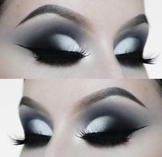 Grey Eyeshadow Looks, Eyebrow Ideas, Goth Eyeshadow, Grey Sisters, Cherrie Currie, Painted Fashion, Normal Makeup, Grey Eyeshadow