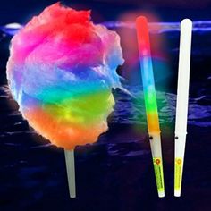 three different colored cotton balls on sticks with the words ebay $ 2 13 each