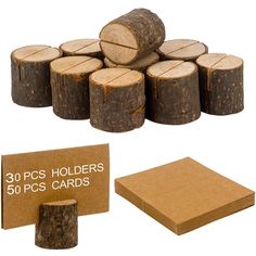 several pieces of wood are shown next to each other with the price tag on it