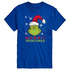 Dr. Seuss - Merry Santa Grinch - Men's Short Sleeve Graphic T-Shirt - Celebrate the essence of Dr. Seuss's Dr. Seuss with officially licensed apparel featuring unique designs crafted exclusively by Hybrid Apparel. Each piece brings beloved characters, iconic imagery, and memorable moments to life, offering Dr. Seuss fans a one-of-a-kind way to showcase their passion. Santa Chimney, Dr Seuss The Grinch, Grinch T Shirt, The Grinch Christmas, Merry Grinchmas, Grinch Christmas, The Grinch, Christmas Tees, Pattern Graphic