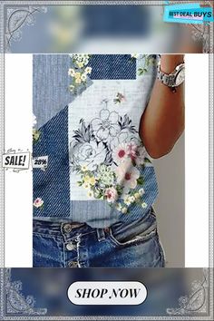 Women's T Shirt Tee Rainbow Floral Patchwork Print Short Sleeve Casual Daily Basic Round Neck Regular S Summer Crew Neck Patchwork Top, Summer Patchwork Crew Neck Top, Patchwork Crew Neck Top For Summer, Casual Blue T-shirt With Splicing, Multicolor Spliced Tops For Spring, Casual Multicolor Tops With Floral Patchwork, Casual Multicolor Floral Patchwork Tops, Spring Crew Neck Blouse With Splicing, Blue Cotton Spliced T-shirt