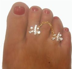 Dragon fly gorgeous crystal attached double toe ring gems in pinks Gold gep Description Simply classy and beautiful  Butterfly  Gold plated  Sparkling  crystals    attached creating the newest look on  high fashion  toes, If you want to vogue your toes I'm sure these will attract attention , One size fits most stretch .  Really not  deigned for tiny toes :) View My Feedback Track Page Views With Auctiva's FREE Counter Rhinestone Toe Ring Jewelry, Jeweled Toe Ring As Gift, Jeweled Toe Ring For Gift, Elegant Jeweled Toe Rings, Party Toe Ring Jewelry With Rhinestones, Rhinestone Toe Ring For Parties, Rhinestone Toe Ring Jewelry For Party, Women Anklets, Dragon Fly