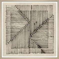 an abstract drawing in black and white with lines coming out of the bottom right corner