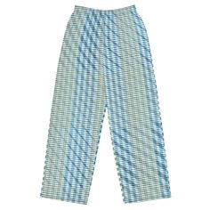 Get the comfort of pajamas in this stylish pair of wide-leg pants. With the adjustable waist and stretchy fabric, it’s like your favorite sweatpants but better. • Relaxed unisex fit • Practical side pockets • Elastic waistband with a white drawstring • Can be worn on the waist or on the hips • Premium knit mid-weight jersey fabric • 95% polyester, 5% elastane (fabric composition may vary by 1%) • Fabric weight: 6.19 oz/yd2 (210 g/m2) (weight may vary by 5%) This product is made especially for yo Blue Full-length Bottoms For Spring, Blue Bottoms For Spring, Blue Pants For Summer, Blue Bottoms With Elastic Waistband And Loose Fit, Blue Wide-leg Pants With Elastic Waistband, Blue Relaxed Fit Full Length Wide Leg Pants, Blue Bottoms With Elastic Waistband, Blue Straight Pants With Elastic Waistband, Blue Harem Pants With Elastic Waistband