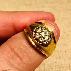 This Is A 100% Real Solid Gold Ring With A Total Weight Of A Carat Of Diamond. This Was Given As A Gift But Never Used. This Gold Ring Has A Total Weight Of .40oz. Very Nice Vintage Ring Great For A Gift. 100% Authentic Solid Gold Ring, Diamonds Ring, Solid Gold Rings, Mens Accessories Jewelry, Vintage Ring, Diamond Rings, Vintage Rings, Gold Ring, Solid Gold