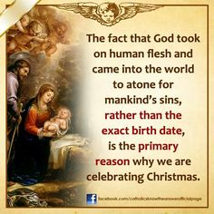 an image of the birth of jesus with a quote from his mother and father on it