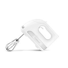 an electric hand mixer on a white background with a whisk in the middle