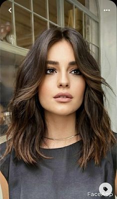 Bob Lung, Long Brown Hair, Medium Length Hair Cuts, Great Hair, Brunette Hair Color, Balayage Hair