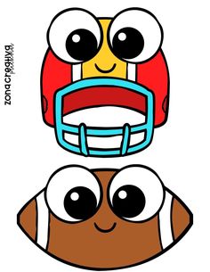 an image of a football helmet with eyes