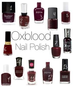 Oxblood Nails, Nagellack Trends, Butter London, Sally Hansen, Nail Polishes, Nail Polish Colors, All Things Beauty, Nail Lacquer