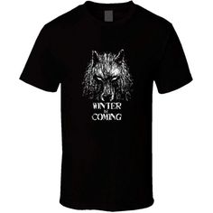 Get your product: T-Shirt Bandit Game of Thrones Direwolf Winter is Coming T-Shirt
1. PRODUCT INFORMATION:

Proudly printed in America
5.3 oz, unisex fit
Heavy cotton, classic midweight fabric
Material: 100% cotton | Dark Gray: 50% cotton:50% polyester | Light Gray: 90% cotton:10% polyester
Double-needle stitched neckline, bottom hem, and sleeves
Quarter-turned to eliminate center crease
7/8 inch collar
Tear-away label
Machine-wash safe
Copyrighted artwork
2. SIZE CHART:
3. RETURN:
We will gladl Winter Fan Apparel Cotton T-shirt, Winter Cotton T-shirt For Fans, Black Cotton T-shirt With Wolf Design, Dire Wolf, Iron Throne, Label Machine, Winter Is Coming, Stylish Shirts, Fabric Material