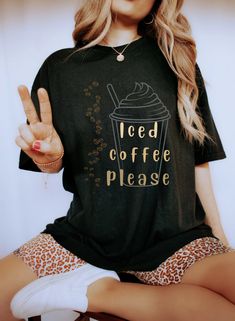 Iced Coffeecoffee Tcoffee Coffee Coffeecoffee Lovers - Etsy Happy Pumpkin Spice Season, Happy Pumpkin, Pumpkin Spice Season, Coffee Girl, Tees For Women, Graphic Tees Women, Unisex Shirt