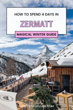 How to spend 4 days in Zermatt in Winter - a magical 4-day Zermatt Winter Itinerary Zermatt Christmas, Ski Zermatt, Switzerland Winter Itinerary, Zermatt Winter, Zermatt Itinerary, Zermatt In Winter, Ski Switzerland, Zermatt Switzerland Winter