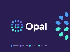 the opal logo is shown on a purple background with blue and green circles around it