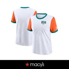 in stock Miami Dolphins Outfit, Nike White, Miami Dolphins, Color Contrast, White Nikes, Team Colors, Dolphins, Womens Clothing Tops, Contrasting Colors