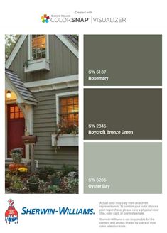 the color scheme for sherwinn williams's house is shown in this brochure