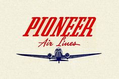 an airplane with the words pioneers air lines on it