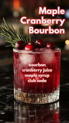 Maple Cranberry Bourbon Bourbon And Cranberry Cocktail, Bourbon Grenadine Cocktail, Winter Cocktails Bourbon, Cranberry Cocktails Recipes, Cranberry Orange Bourbon Fizz, Cranberry Spice Cocktail, Blackberry Sidecar Cocktail Recipes, Thanksgiving Bourbon Drinks, Noreaster Cocktail