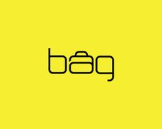 the word baq written in black on a yellow background