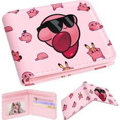 [Exquisite Pattern] - Our Cartoon Wallet For Teen Boys Is Made Of Super Mlicrofiber Leather And Has Complete Seams And Premium Pattern Printing Craftsmanship. [Unique Cartoon Theme] - Each Coin Purse For Boys Girls Kids Is Designed With A Different Cartoon Character, Cute And Eye-Catching. The Pattern Is Unisex For Both Men & Women To Use. [Keep Your Bag Tidy] - Bi-Fold Open & Close Design For Our Boys Girls Cash Wallet, Spacious Interior Design With Credit Card Slots X 4, Coin Pocket With Zippe Casual Pink Wallet With Card Slots, Casual Pink Wallets With Card Slots, Casual Pink Rectangular Wallet, Pink Rectangular Kawaii Wallet, Cute Red Wallets For Daily Use, Wet Sloth, Cartoon Money, Kids Bead Bracelet, Wallets For Boys