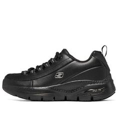 (WMNS) Skechers Arch Fit Slip Resistant Trickell 2.0 'Black' 108053-BLK Black Running Shoes With Arch Support For Outdoor, Black Running Shoes With Arch Support, Black Running Shoes With Arch Support For Walking, Black Sneakers With Arch Support For Outdoor Activities, Black Walking Shoes With Cushioned Footbed And Secure Fit, Black Walking Shoes With Air Max Cushioning, Black Sneakers With Air Cushioning For Walking, Black Running Shoes With Air Cushioning For Walking, Black Walking Shoes With Arch Support And Round Toe