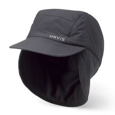 Orvis PRO PrimaLoft® Insulated Hat | Orvis Windproof Brimmed Hat For Travel, Windproof Curved Brim Hat For Outdoor, Windproof Brimmed Travel Hat, Adjustable Windproof Hat With Ear Flaps, Adjustable Cap With Fleece Lining, Winter Travel Cap, Adjustable Fleece-lined Cap, Black Outdoor Visor One Size, Black Outdoor Visor, One Size Fits Most