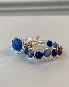 Silver braided wire stone wring. This ring can be made with any of the stones in the last picture. You can also choose multiple stones! Handmade Adjustable Lapis Lazuli Rings, Rocky Hill, Wire Ring, Wire Rings, Funky Jewelry, Rings Statement, Rocky, Statement Rings, Jewelry Rings