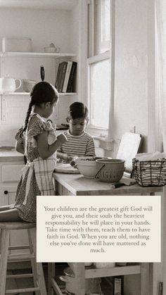 two children are sitting at a kitchen table and one child is playing with a bowl