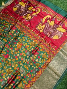 Print sarees are versatile and stylish garments that come in a wide range of prints, including florals, geometric patterns, and abstract designs. They also feature handloom prints like Kalamkari and Batik sarees. These sarees are suitable for both casual and formal occasions and can complement any skin tone. Explore our exclusive collection of print sarees. Festival Art Silk Pre-draped Saree With Printed Motifs, Festival Block Print Pre-draped Saree, Multicolor Handloom Tussar Silk Pre-draped Saree, Multicolor Motif Pre-draped Saree For Puja, Multicolor Pre-draped Saree With Motifs For Puja, Green Pre-draped Saree With Printed Motifs For Diwali, Multicolor Silk Kalamkari Pre-draped Saree, Multicolor Silk Pre-draped Saree With Kalamkari Print, Festive Multicolor Block Print Pre-draped Saree