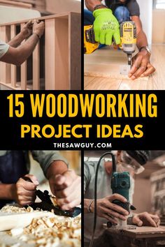 woodworking project ideas with the title 15 woodworking project ideas