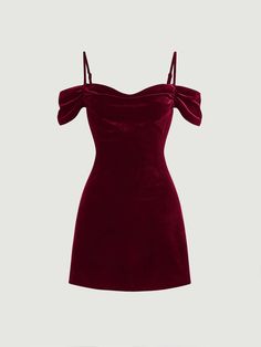 Red Velvet Dress, Maroon Dress, Dress For Short Women, Velvet Dress, Elegant Dresses, Set Dress